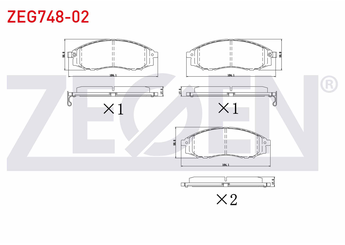 Fren Disk Balata Ön ZEGEN ZEG748-02   410607Z025 41060VK190 D1060VK190 41060-VK190 D1060-VK190 41060-7Z025