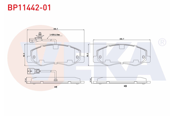 Fren Disk Balata Arka Nissan Interstar P.Van (12.2021->)  VEKA BP11442-01
