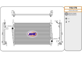 Su Radyatörü  BSG 80-520-001  8C168005AC 4944631 8C168005AB 1485393 4933940 8C168005AA