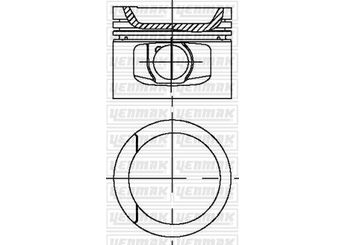 Piston (90.00MM-0.50)  YENMAK 31-04328-050  44107065H 44107065G 44107103L 44107081 044107081 44107081A 044107081A 44107107M 044107107M 44107107L 044 107 107 L