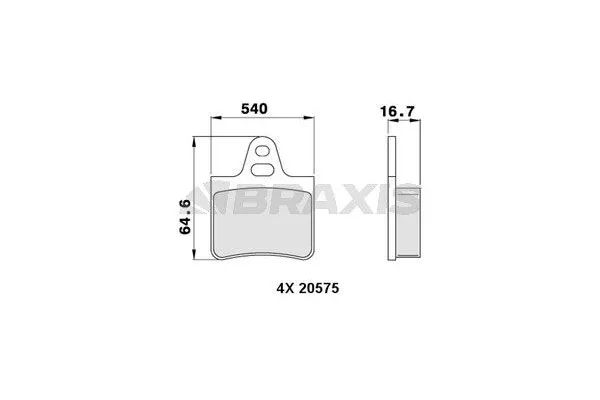Fren Disk Balata Arka Citroen BX 5 Kapı (02.1983->08.1988)  BRAXIS AA0284