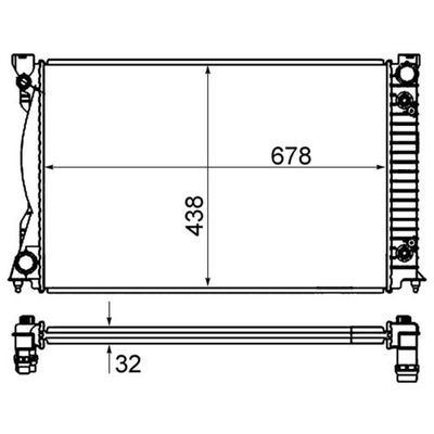 Su Radyatörü  Audi A6 Avant (4F5)(10.2008->)  MAHLE CR 842 000S