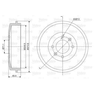 Kampana Arka Sağ veya Sol Peugeot 306 S.Wagon (04.1997->)  VALEO 237000