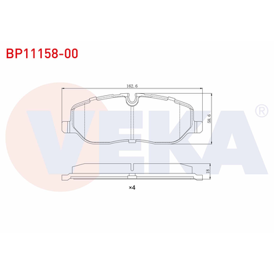 Fren Disk Balata Ön Land Rover Discovery (08.2004->)  VEKA BP11158-00