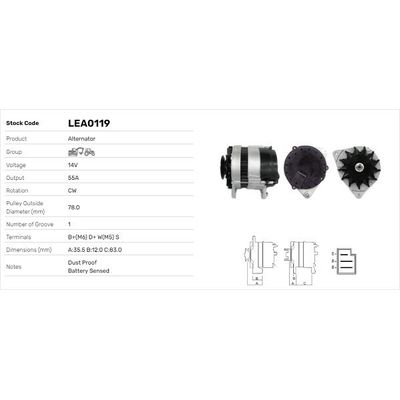 Alternatör  LUCAS ELEKTRIK LEA0119