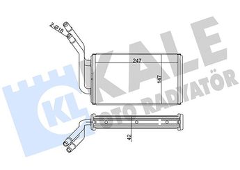 Kalorifer Radyatörü  KALE 149800  YC1H18476AB 1350118 4042575 YC1H18476AA YC1H 18476 AA YC1H 18476 AB YC1H18B539AA