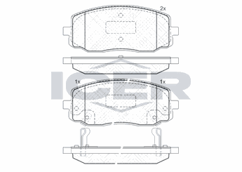 Fren Disk Balata Ön AYD 60053AA  581010XA01 5810107A00 58101-07A00 58101-0XA01 581010XA10 58101-0XA10 5810107A10 58101-07A10 5810107A20 58101-07A20