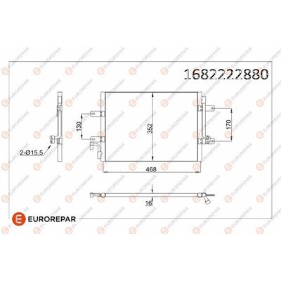 Klima Radyatörü  Fiat Strada (278)(1999->)  EUROREPAR 1682222880