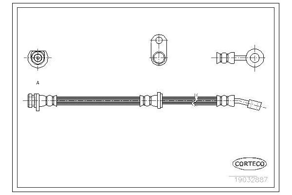 Fren Hortumu Arka Sol Honda Accord (CG7-9/CH1-7)(10.1998->)  CORTECO 19032887