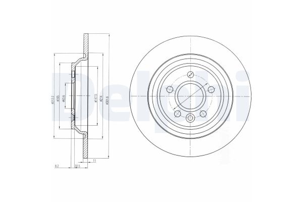 Fren Disk Ayna Arka Sağ ve Sol Volvo S60 Cross Country (03.2015->)  DELPHI BG4239C