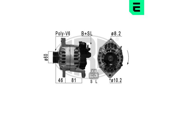 Alternatör  Nissan Primera Traveller [SW] (WP11)(06.1999->)  ERA 210046A