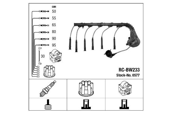 Buji Kablosu  BMW 5 Serisi Sedan (E28)(1981->)  NGK 0577