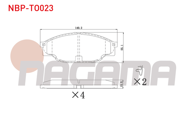Fren Disk Balata Ön NAGAMA NBP-TO023