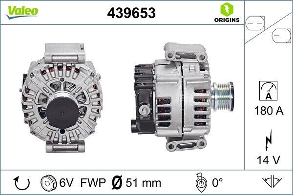 Alternatör  Mercedes CLS (BM 218)(09.2010->)  VALEO 439653