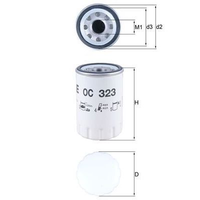 Yağ Filtresi  Jaguar XK (XK8/XKR) Cabriolet (X100)(10.1996->)  MAHLE OC 323