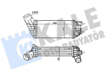 Turbo Radyatörü  VEKA 42-1908  1371241 1376241 1423732 1432226 6C119L440AC 6C119L440AB 6C11 9L440 AC