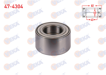 Teker Rulmanı Ön Sağ veya Sol VEKA 47-4304  90080 36021 36078 90369 43008 43009 4357004010 43570-04010 435700C010 43570-0C010 435700C011 43570-0C011 4357060010 43570-60010 4357060011 43570-60011 4357060020 43570-60020 9008037030 90080-37030 90366F0002 90366-F0002 90366T0061 90366-T0061 90369T0003 90369-T0003