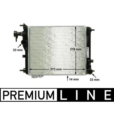 Su Radyatörü  Hyundai Getz (TB)(2002->)  MAHLE CR 1115 000P