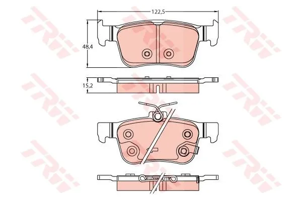 Fren Disk Balata Arka Honda Civic Sedan (FC)(10.2016->11.2021)  TRW GDB2256