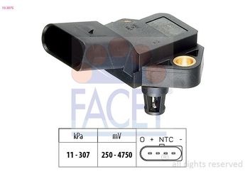 MAP Sensörü  FACET 10.3075  38906051C 3G906051E 038 906 051 C 03G 906 051 E 3G906051F 03G 906 051 F 3G906051M 03G 906 051 M 4E906051 04E 906 051 3Y0906051 3Y0 906 051 3Y0906051A 3Y0 906 051 A 5149001AA K05149001AA 1209552 1 209 552 3M219E928AA 3M21-9E928-AA MN191138 95560618010 955 606 180 10