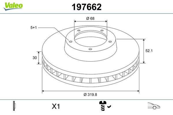Fren Disk Ayna Ön Sağ ve Sol Audi S7 Sportback (4GF)(05.2014->)  VALEO 197662