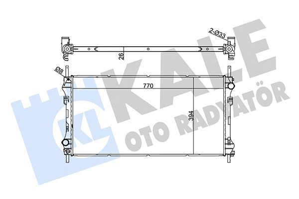 Su Radyatörü  Ford Transit P.Van Uzun Şasi (FY)(2000->)  KALE 346115