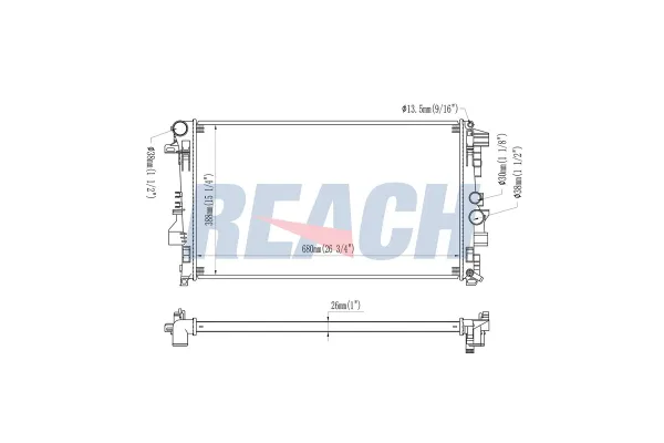 Su Radyatörü  Mercedes Viano 4 Matıc (639)(06.2006->)  MGA 80707