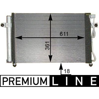 Klima Radyatörü  Hyundai Getz (TB)(2002->)  MAHLE AC 394 000P