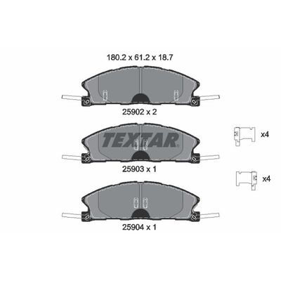 Fren Disk Balata Ön TEXTAR 2590201