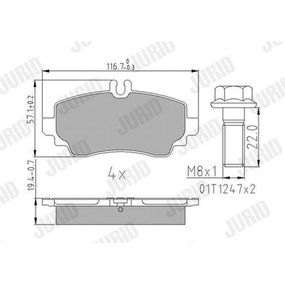 Fren Disk Balata Ön JURID 573100J