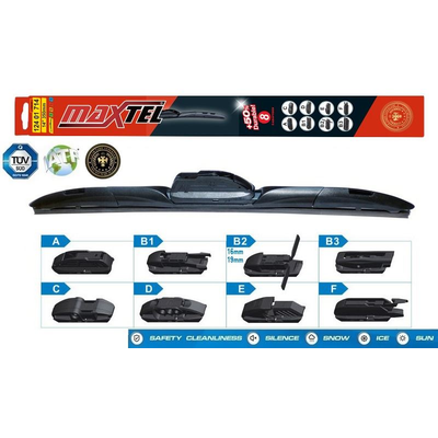 Silecek Süpürgesi Ön Hybrid Tip 650 mm - 26 inç MAXTEL 12401726