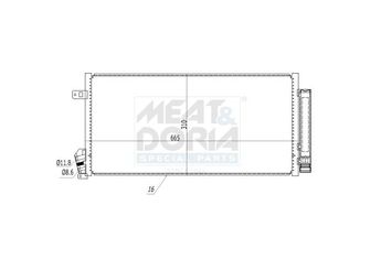 Klima Radyatörü  ORİS CFI048016  51937924 1850226 51838048 95510682 01850226 051838048 051937924 095510682
