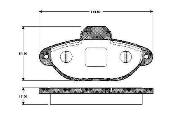 Fren Disk Balata Ön Fiat Seicento (187)(1998->)  BOSCH 0 986 TB2 225