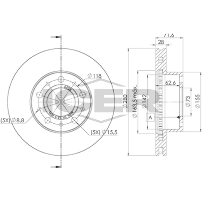 Fren Disk Ayna Ön Sağ ve Sol Fiat Ducato Kamyonet Çift Kabin 35 (01.2007->)  MAGNETI MARELLI 360704006600
