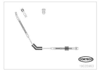 Fren Hortumu Arka Sağ veya Sol CORTECO 19035963  19035963 LR017421 LR044358 LR058025 SHB500142 SHB500152 SHB500153