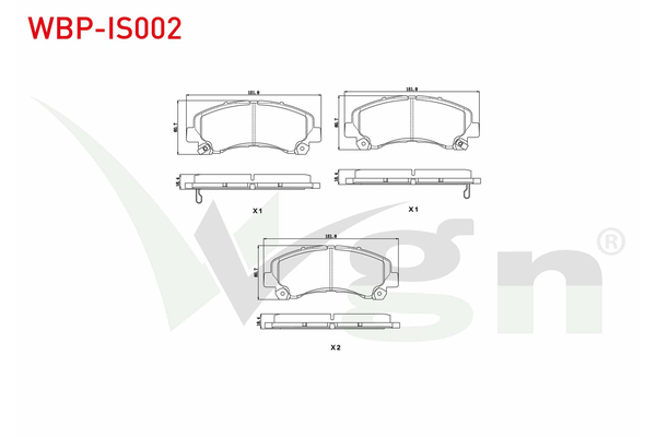 Fren Disk Balata Ön WGN WBP-IS002