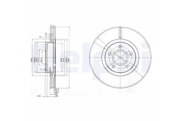 Fren Disk Ayna Ön Sağ ve Sol Ford Kuga (CBV)(2008->)  DELPHI BG3895