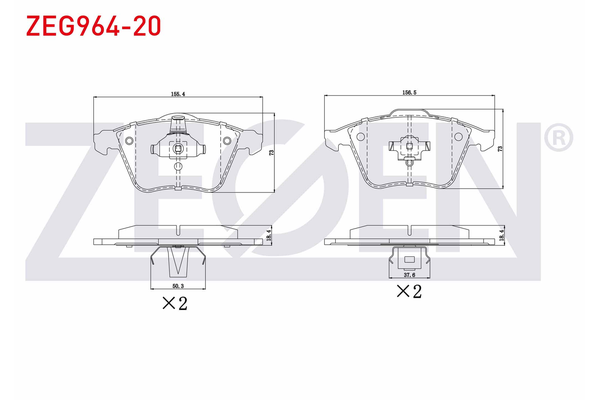 Fren Disk Balata Ön Ford Focus 3/4/5 Kapı (CAP)(08.2004->)  ZEGEN ZEG964-20