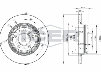 Fren Disk Ayna Arka Sağ ve Sol SWAPP 43525  34216753215 34 21 6 753 215 34216772085 34 21 6 772 085