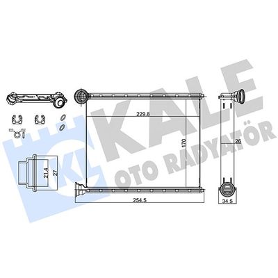 Kalorifer Radyatörü  Peugeot 308 SW (05.2008->)  MAHER 14721