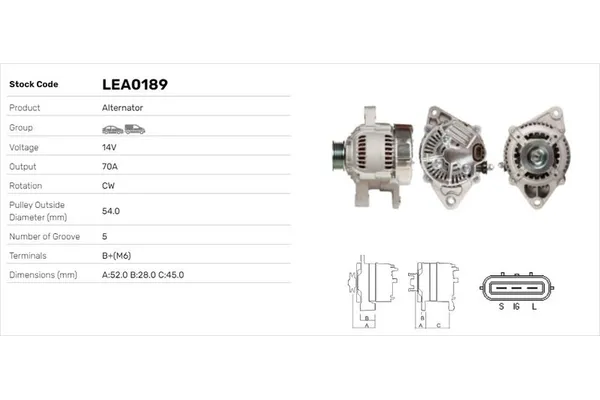 Alternatör  Toyota Celica (T20)(1994->)  LUCAS ELEKTRIK LEA0189