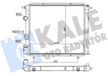Su Radyatörü  KALE 363675  9063304020 7700784039 7701395093