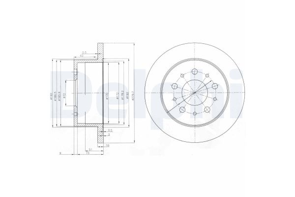 Fren Disk Ayna Arka Sağ ve Sol Peugeot Boxer (330) Kamyonet Aks:2850mm (2002->2006)  DELPHI BG3853