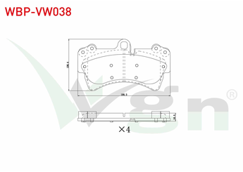 Fren Disk Balata Ön WGN WBP-VW038  