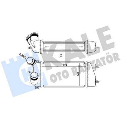 Turbo Radyatörü  Citroen C3 (04.2002->)  KALE 344100