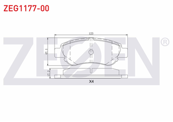 Fren Disk Balata Ön ZEGEN ZEG1177-00   425327 425474 435326 425328 4253 28 1613819980 16 138 199 80 1014002676 3501017U8050 4253 27 4254 74 E172283 44650H010 044650H010 44650H020 044650H020 04465-0H020 4465YZZDT 04465YZZDT 04465-YZZDT 44650H030 04465-0H030 44650H031 04465-0H031