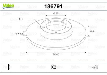 Fren Disk Ayna Arka Sağ ve Sol VALEO 186791  9196592 569112