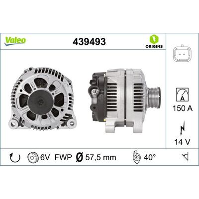 Alternatör  VALEO 439493