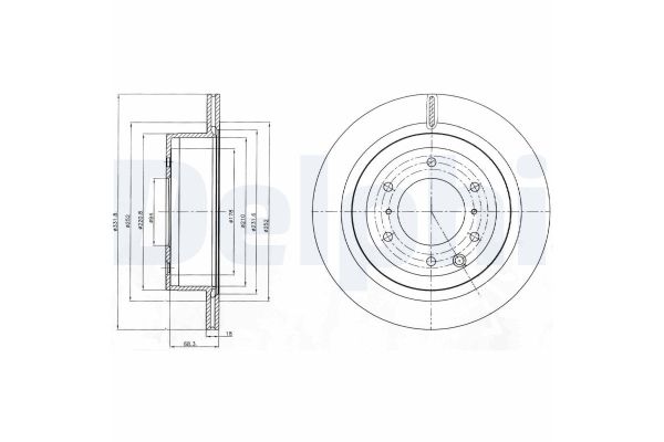 Fren Disk Ayna Arka Sağ ve Sol Mitsubishi Pajero (V80/V90)(2007->)  DELPHI BG4263
