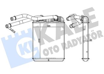 Kalorifer Radyatörü  ORİS KVW019026  7L0819031 7L0819031A 9555723260 95557232600